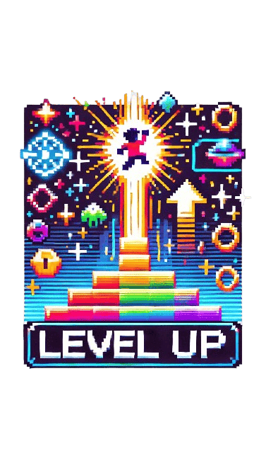 level up pixel art